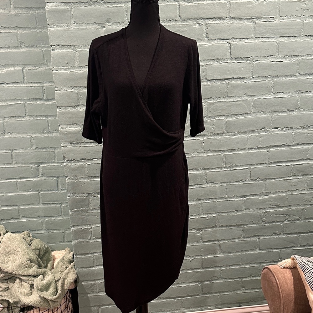 Elegant Asymmetrical Black Dress